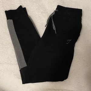 Gymshark Black and Gray Joggers Womens